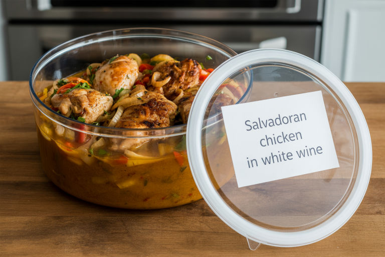 Salvadoran Chicken In White Wine Recipe - Storage