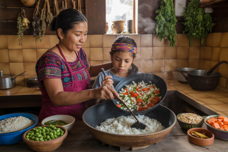 Salvadoran Rice and Vegetables Recipe - Prep