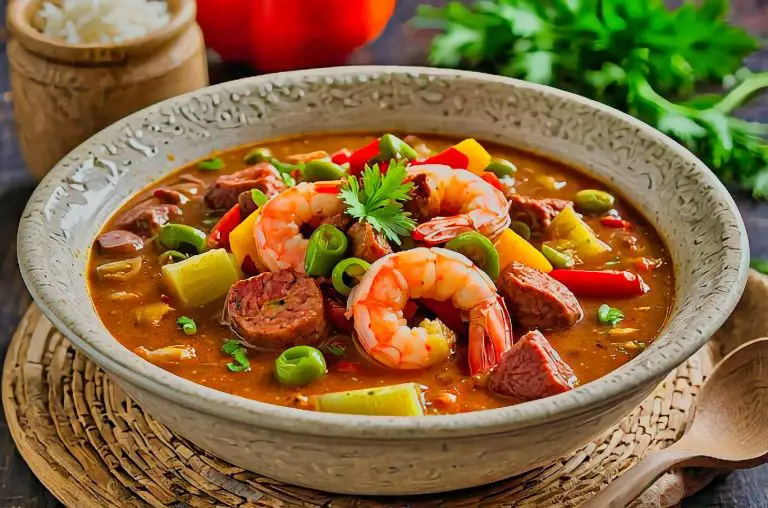 Healthy Weeknight Dinner Idea Easy Campfire Shrimp and Sausage Gumbo