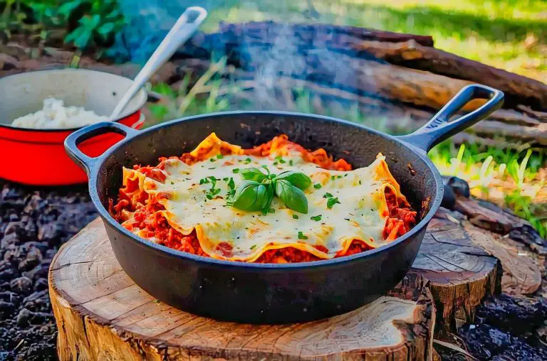 Campfire One-Pot Beefy Lasagna Skillet