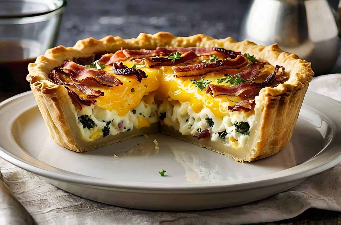 New Zealand Cheesy Bacon and Egg Pie Recipe
