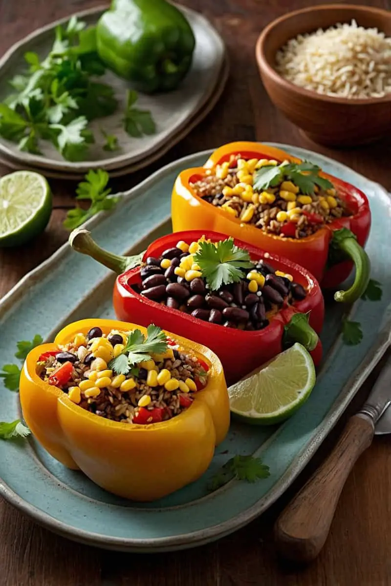 Mexican Vegetarian Stuffed Peppers Recipe