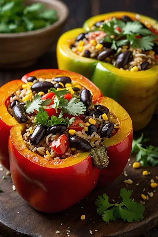 Mexican Vegetarian Stuffed Peppers Recipe