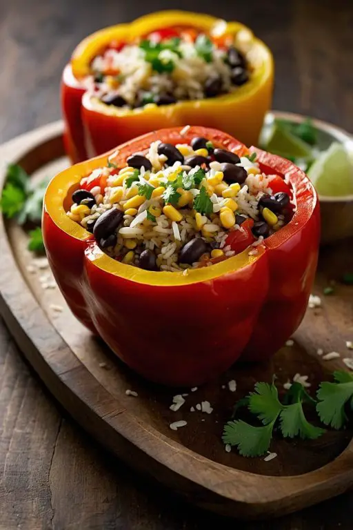 Mexican Vegetarian Stuffed Peppers Recipe