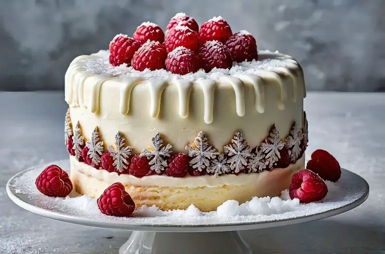 Chinese Raspberry Snowflake Cake Recipe