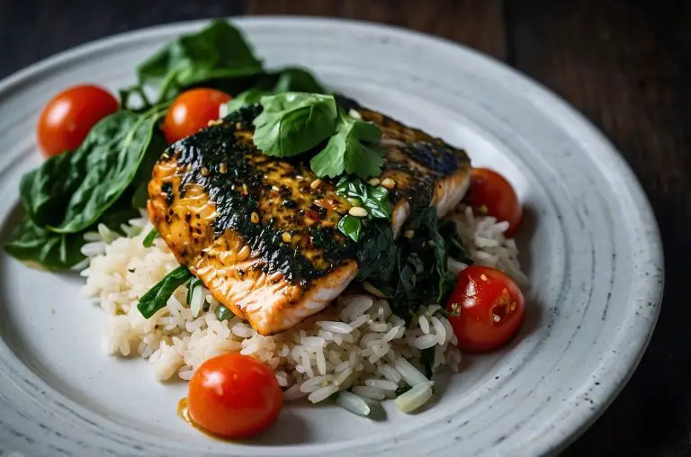 Fijian Fish with Tomato, Spinach, and Rice Rec