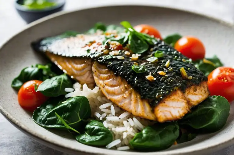 Fijian Fish with Tomato, Spinach, and Rice Rec