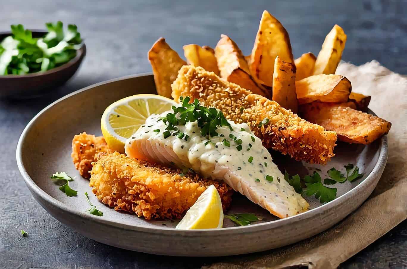 New Zealand Crumbed Fish and Kumara Chips Recipe
