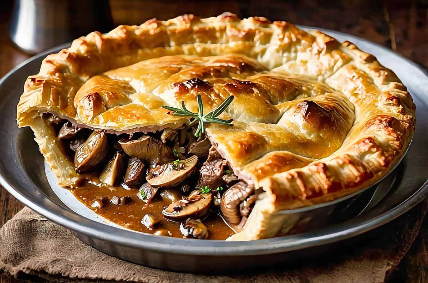 New Zealand Steak and Mushroom Pie Recipe