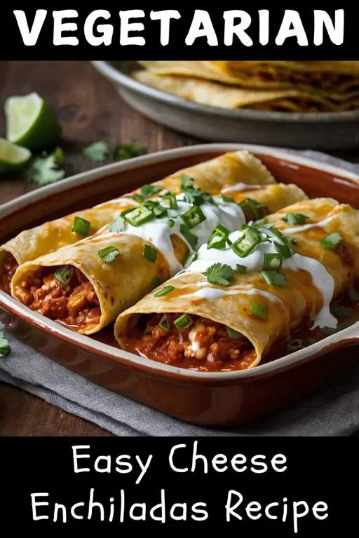 Mexican Vegetarian Cheese Enchiladas Recipe