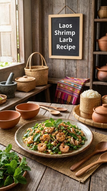 1. Laos Shrimp Larb Recipe