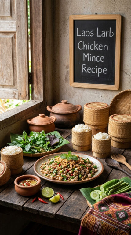 15. Laos Larb Chicken Mince Recipe