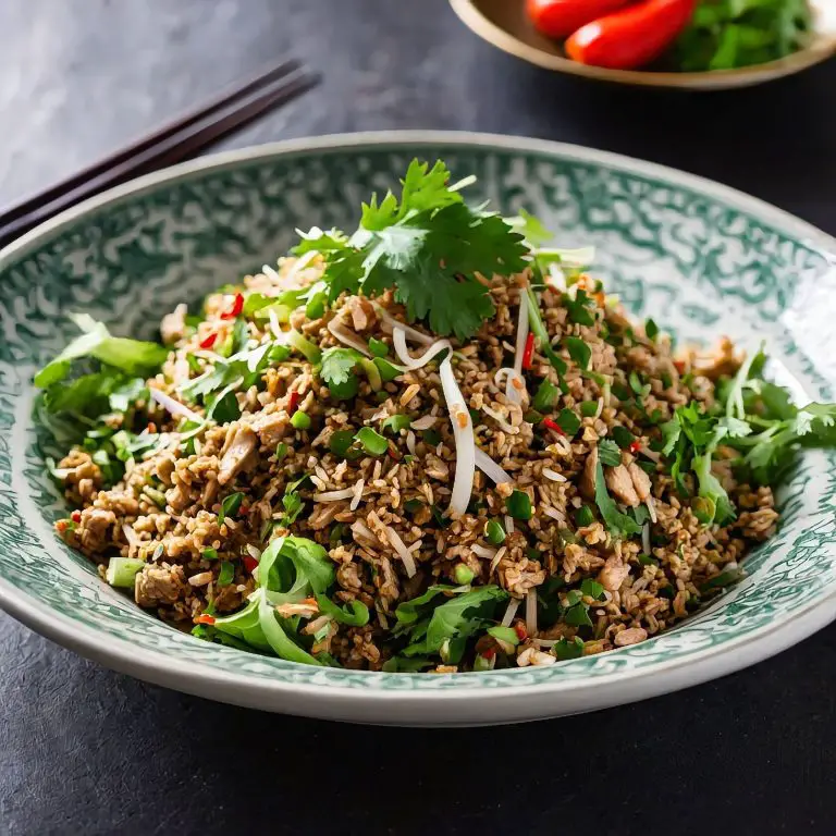 Larb Laotian Chicken Mince Recipe