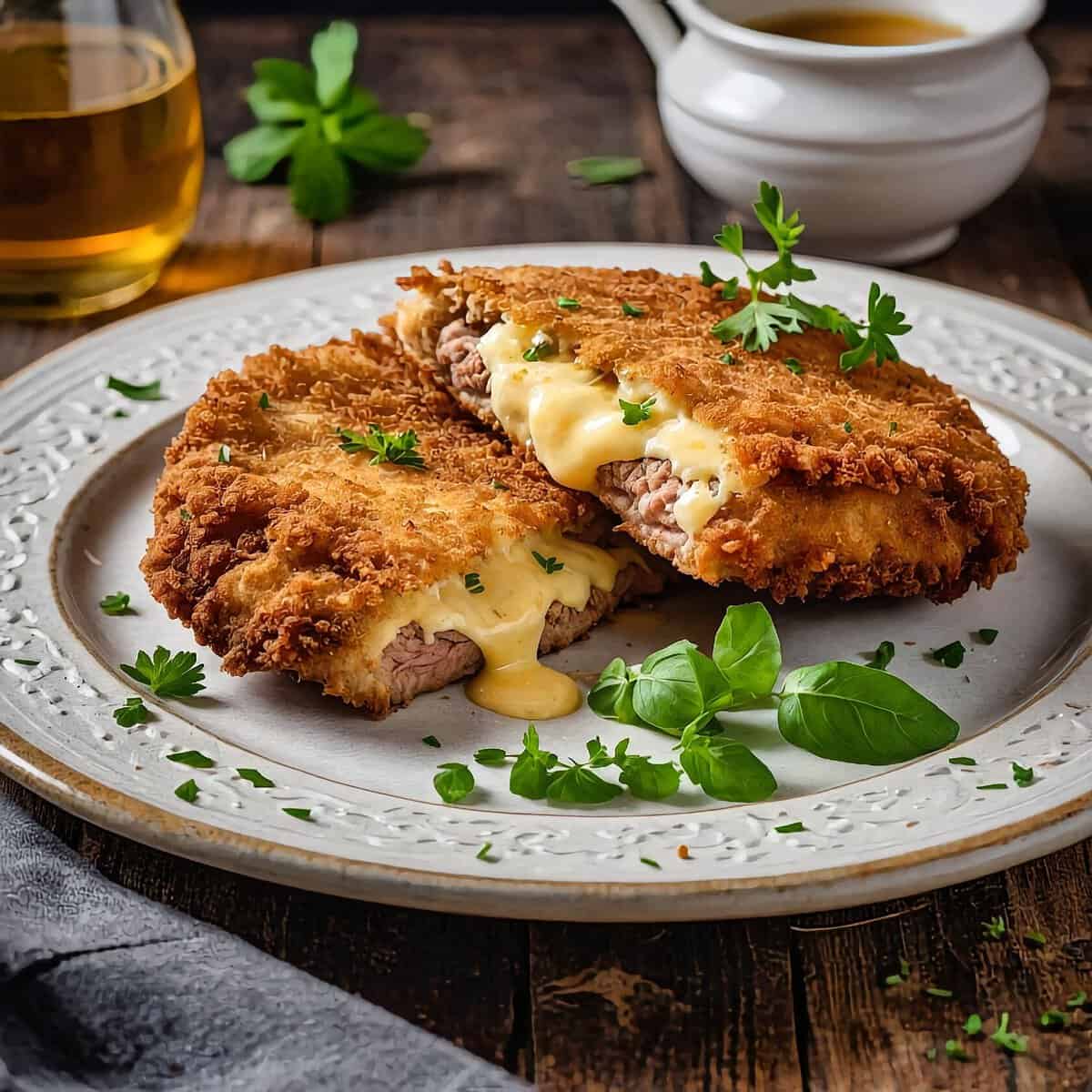 Serbian Karageorge Schnitzel Cutlet Recipe
