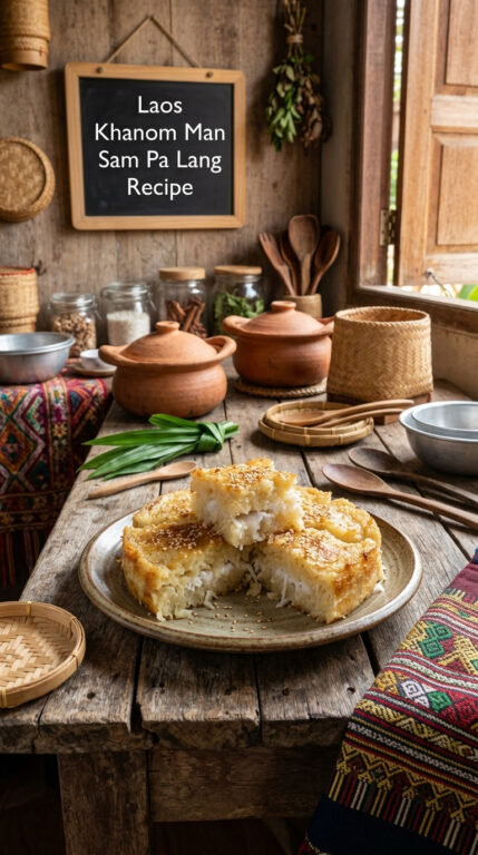 20. Laos Khanom Man Sam Pa Lang Recipe