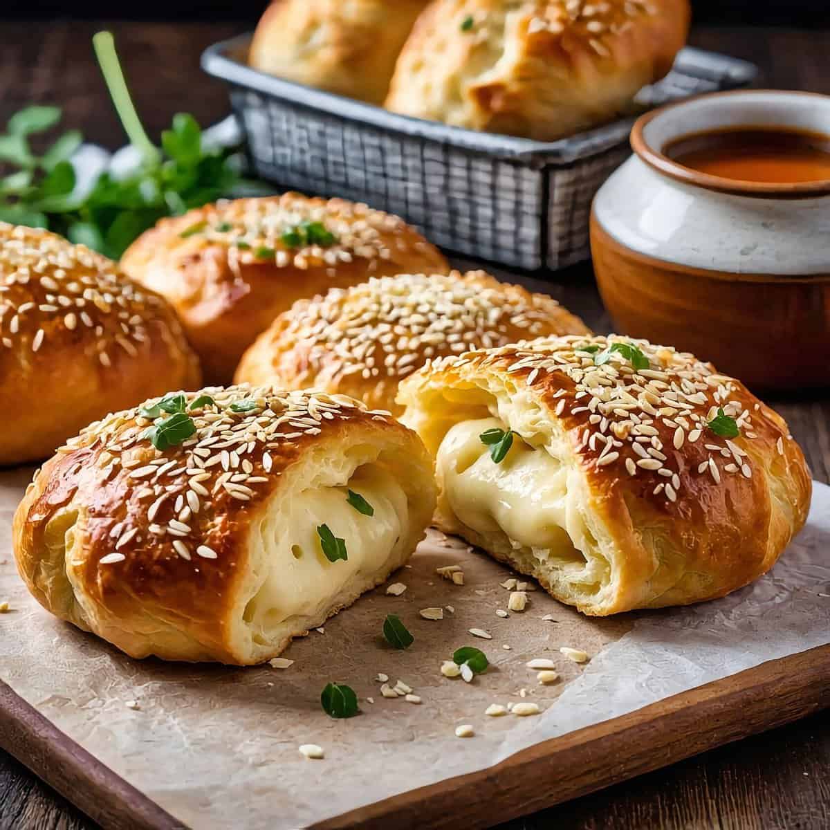 Serbian Kiflice Cheese Rolls Recipe