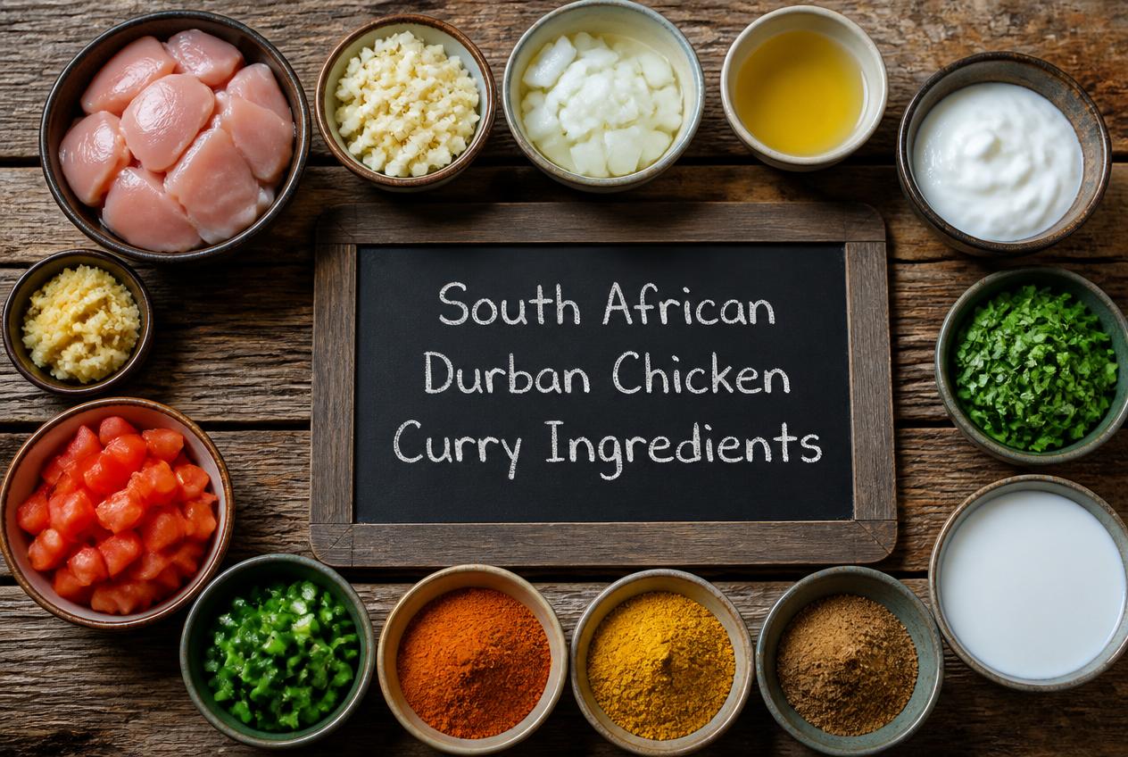 South African Durban Chicken Curry Recipe - Ingredients
