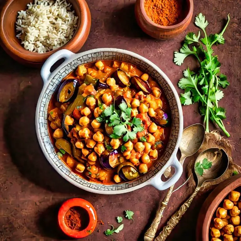 Moroccan Eggplant Chickpea Tagine Recipe