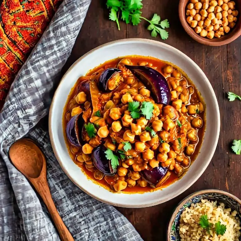 Moroccan Eggplant Chickpea Tagine Recipe