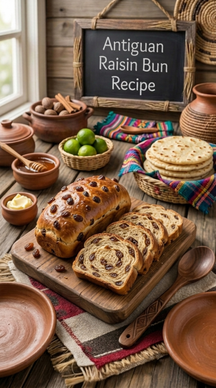 7. Antiguan Raisin Bun Recipe