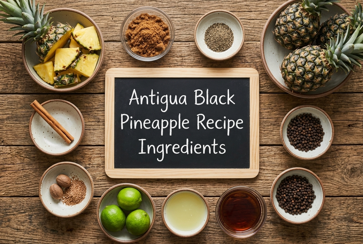 Antigua Black Pineapple Recipe - Ingredients