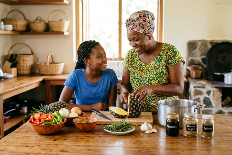 Antigua Black Pineapple Recipe - Prep