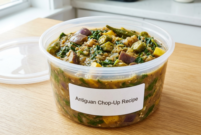 Antiguan Chop-Up Recipe - Storage
