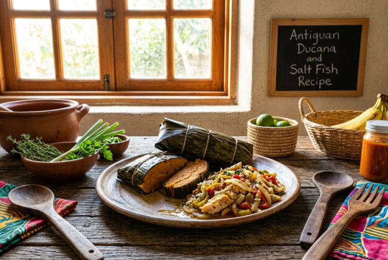 Antiguan Ducana and Salt Fish Recipe