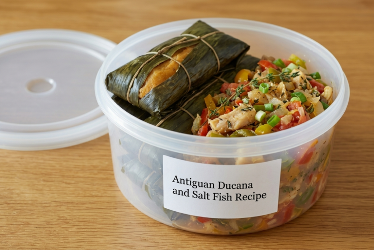 Antiguan Ducana and Salt Fish Recipe - Storage