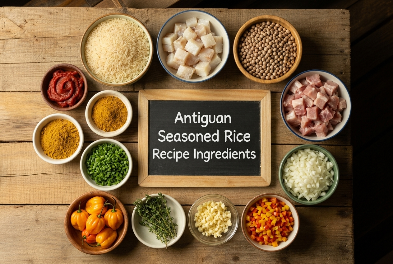 Antiguan Seasoned Rice Recipe - Ingredients