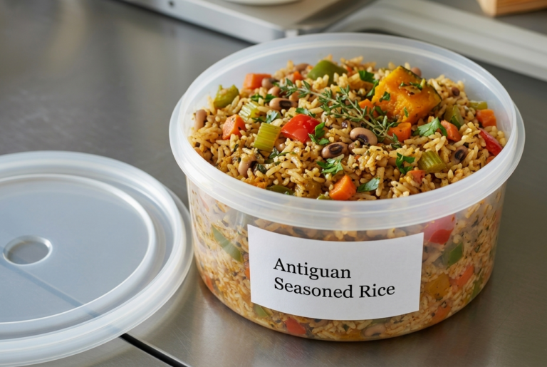 Antiguan Seasoned Rice Recipe - Storage