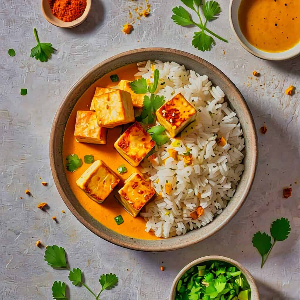 Madagascar Tofu Curry Rice Recipe