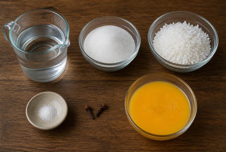 Angolan Cocada Amarela Coconut Custard Recipe - Ingredients