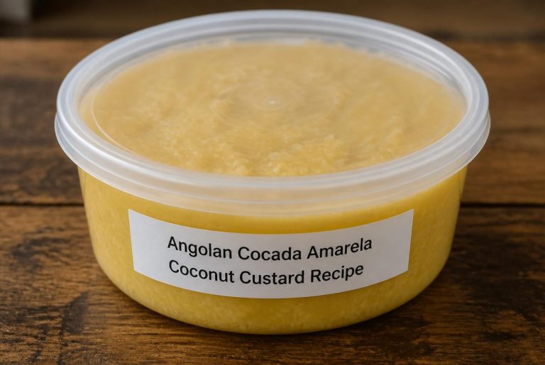 Angolan Cocada Amarela Coconut Custard Recipe - Storage