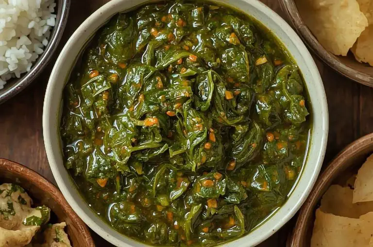 Angolan Kizaca Cassava Leaves Stew Recipe