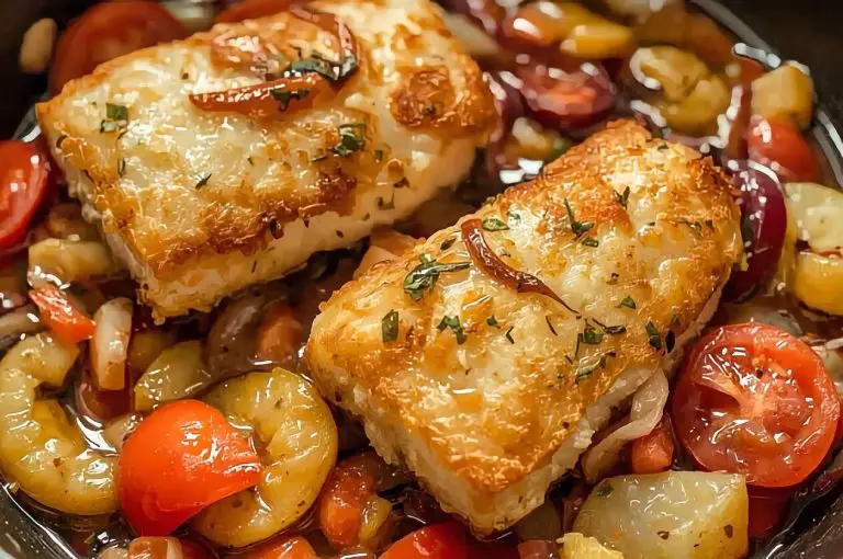 Angolan Makayabu Cod With Sautéed Vegetables Recipe
