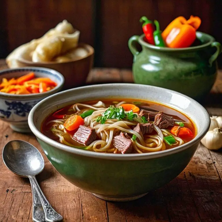 3. Lagman (Beef Noodle Soup with Vegetables) Uzbekistan Recipes