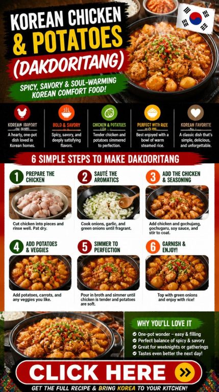 Korean Chicken and Potatoes (Dakdoritang)