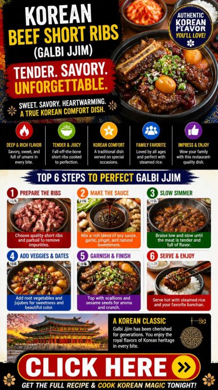 Korean Braised Beef Short Ribs Recipe (Galbi Jjim)