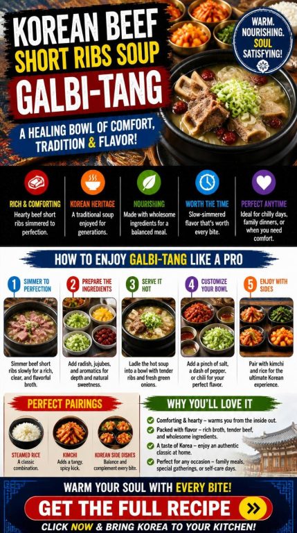 Korean Beef Short Ribs Soup (Galbi-Tang)