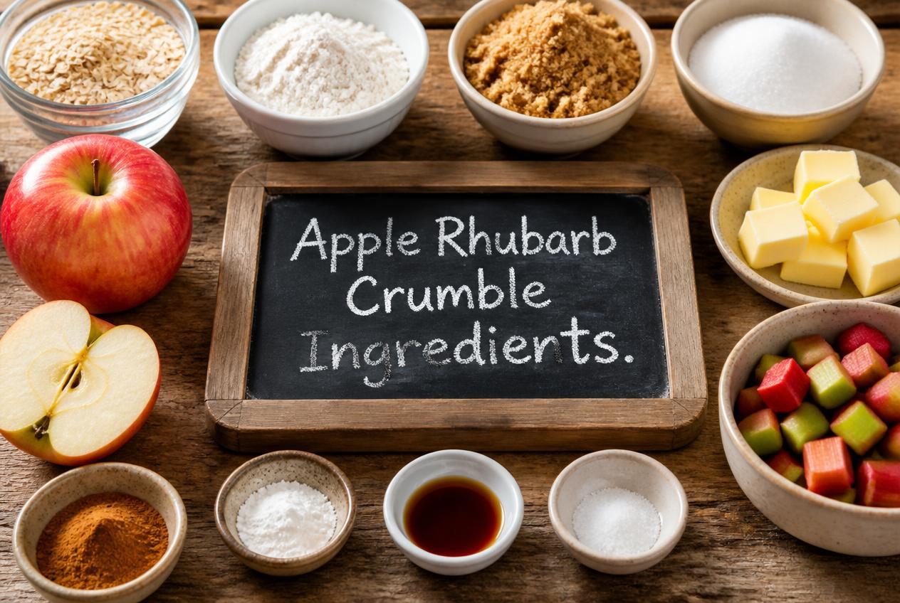 Apple Rhubarb Crumble Recipe Ingredients