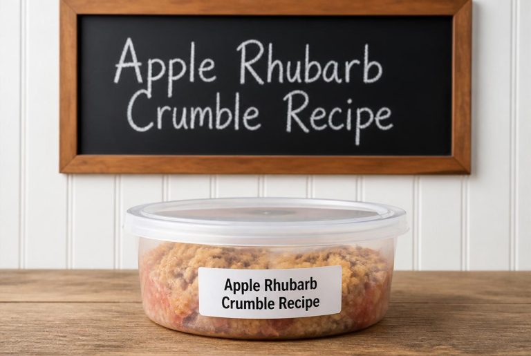 Apple Rhubarb Crumble Recipe Storage Tips