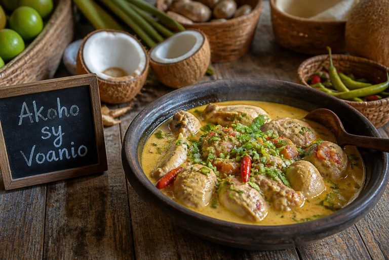 Authentic Malagasy Akoho sy Voanio Recipe