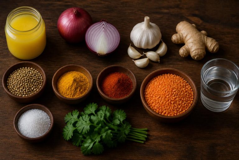 Authentic Nepal Red Lentil Dah Recipe Ingredients