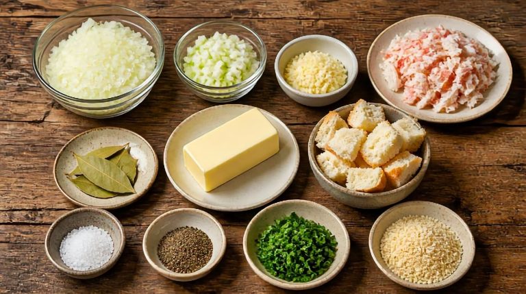 Bahamian Baked Stuffed Crab Ingredients