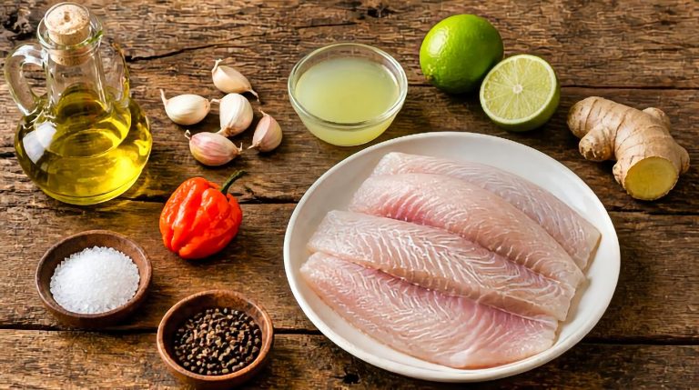 Bahamian Grilled Fish Ingredients