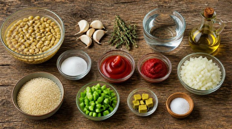 Bahamian Pigeon Peas and Rice Ingredients