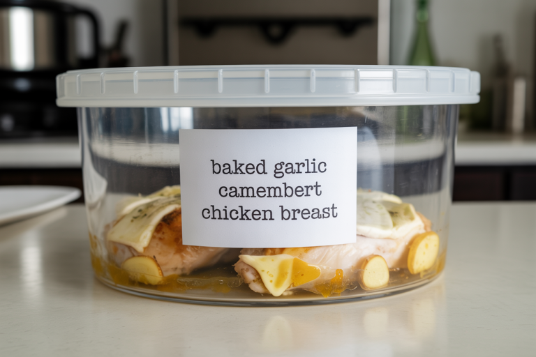 Baked Garlic Camembert Chicken Breast Storage Tips