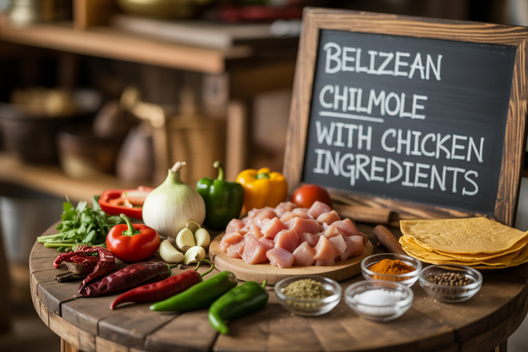 Belizean Chilmole with Chicken Recipe Ingredients