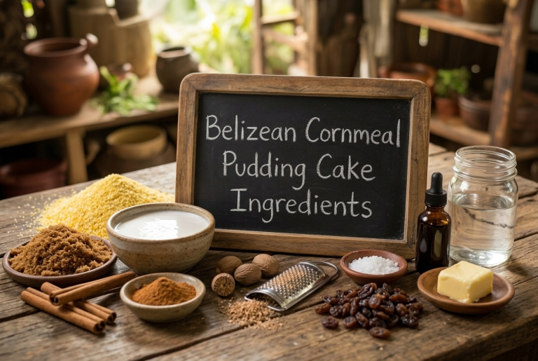 Belizean Cornmeal Pudding Cake Ingredients